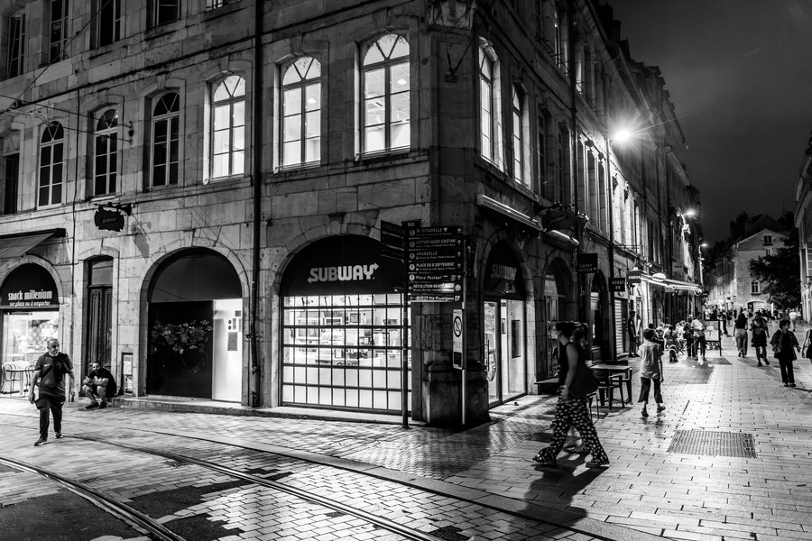 Subway by night